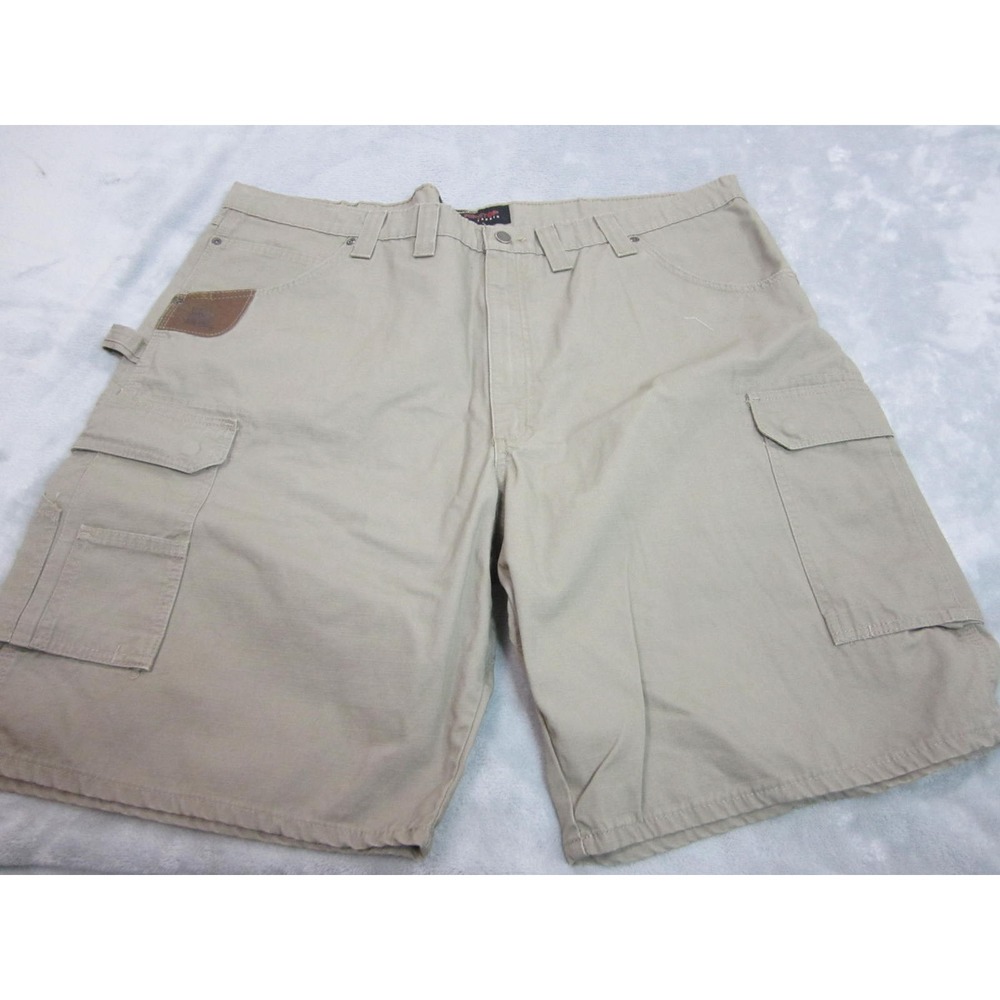 Wrangler Riggs Cargo Shorts Mens 44 Khaki Workwear Ripstop Utility Tactical